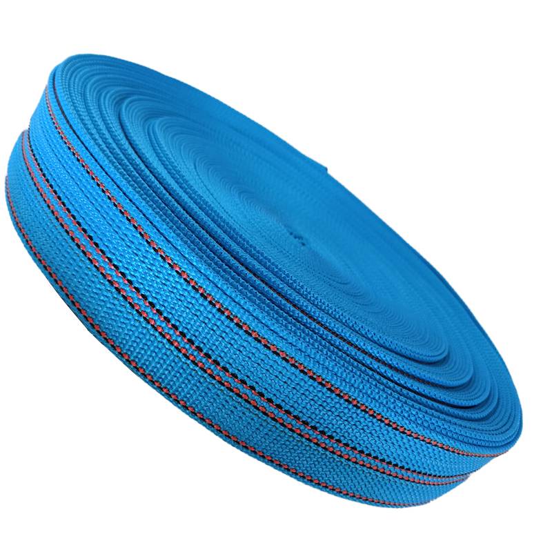 Blue, six centimeters wide, 20 meters long